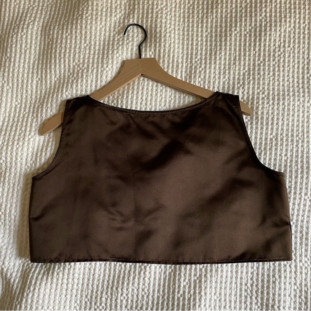 Zoran 100% silk crop top